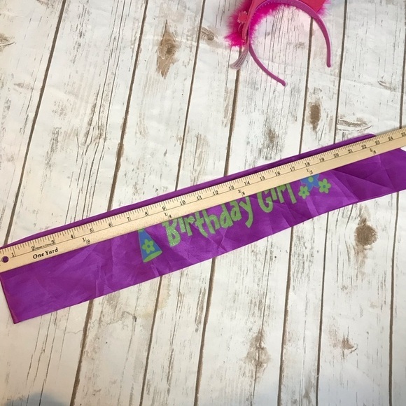 Purple Birthday Girl Sash and Pink Crown Tiara - Picture 6 of 9